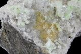 Green Augelite Crystals on Quartz - Peru #173388-3